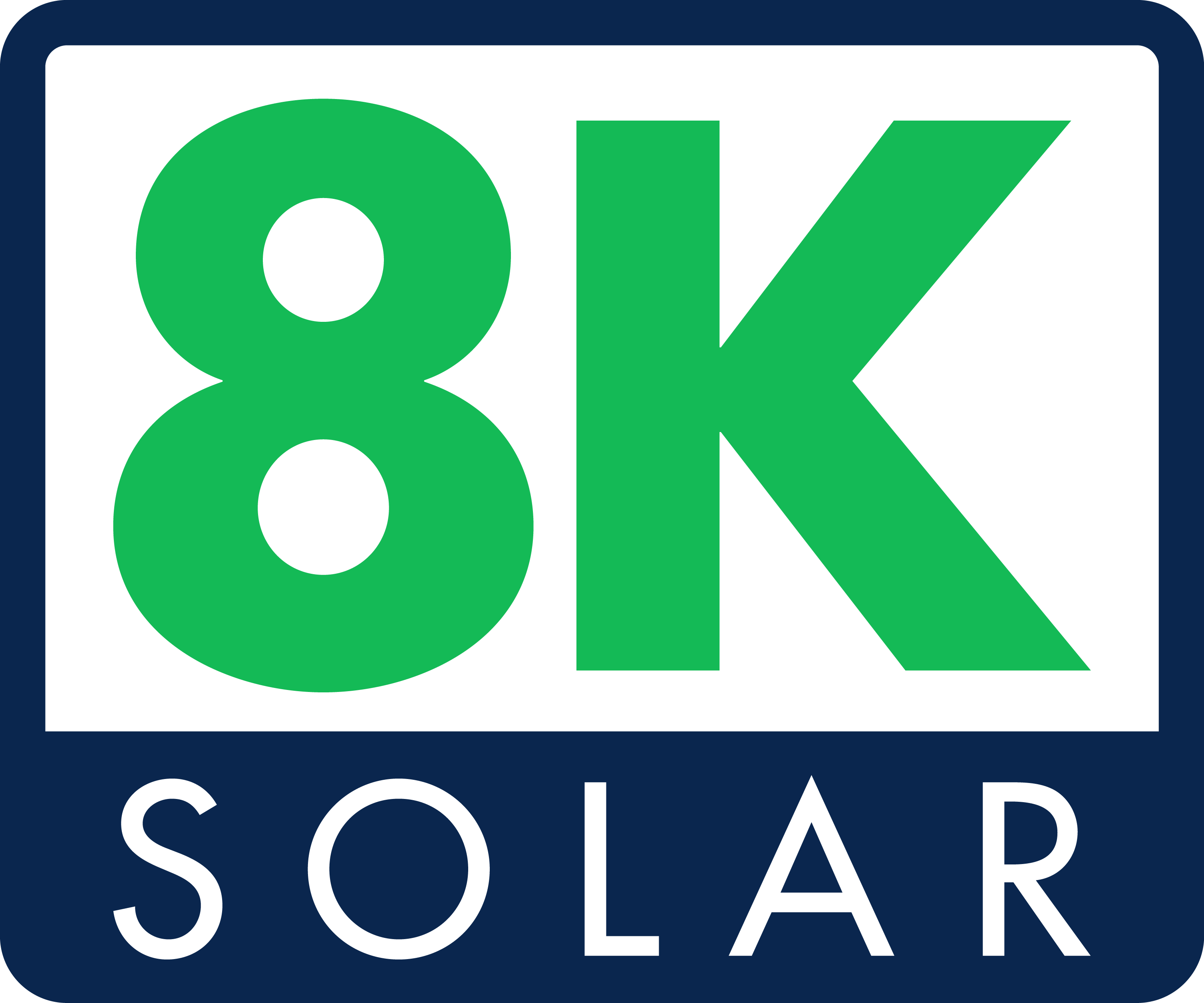 8K solar logo